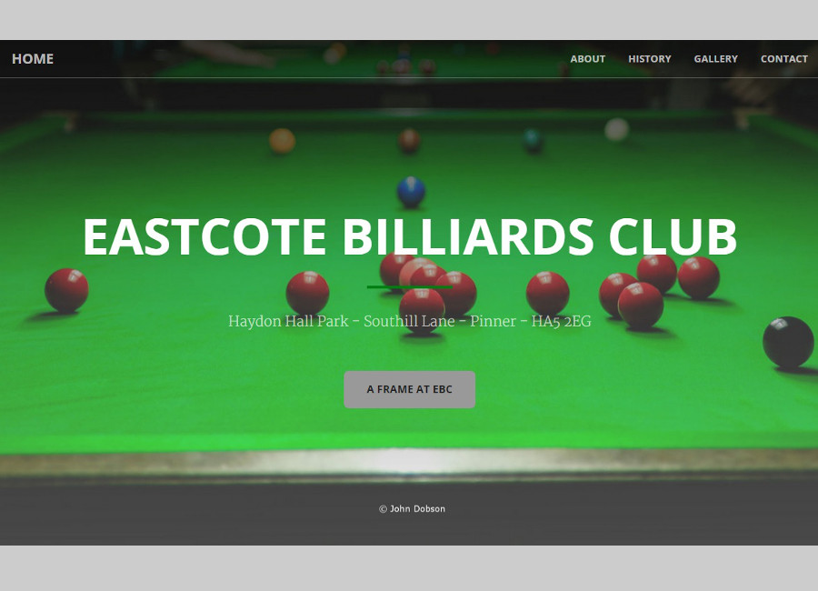 Screenshot of EBC homepage